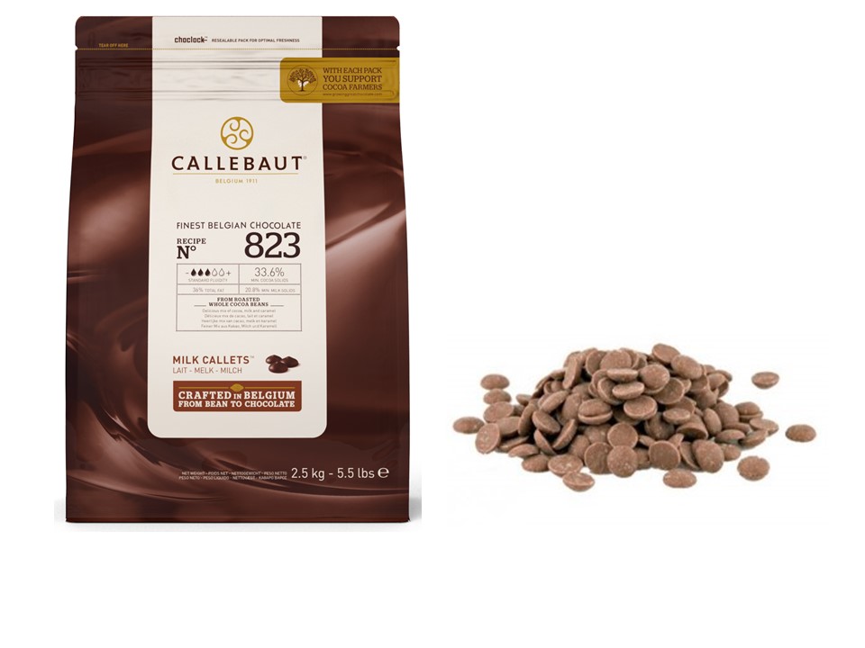 Callebaut N° 823 (33,6%) - Chocolat de Couverture au Lait Belge